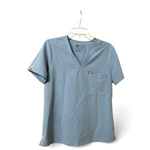 Figs scrub top dusty blue size medium